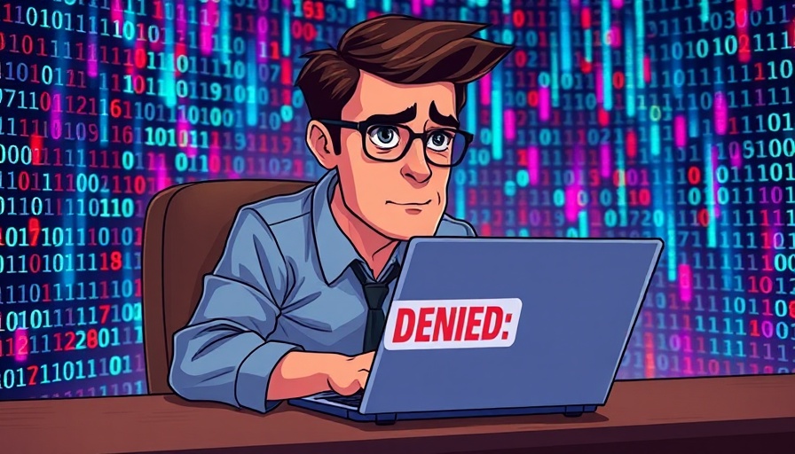Man confronted by health insurers AI tools, denied message on laptop
