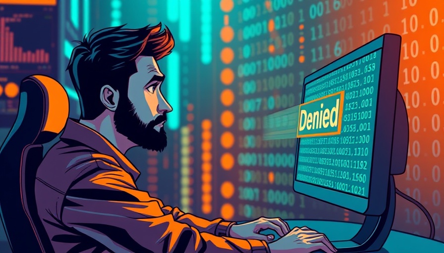 Illustration of AI in health insurers causing denial, digital art.