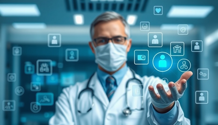 Doctor showcasing Retrieval-Augmented Generation in healthcare with AI.