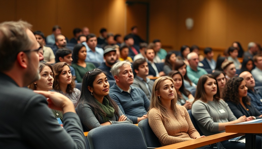 Lecture on digital health education in a modern university classroom