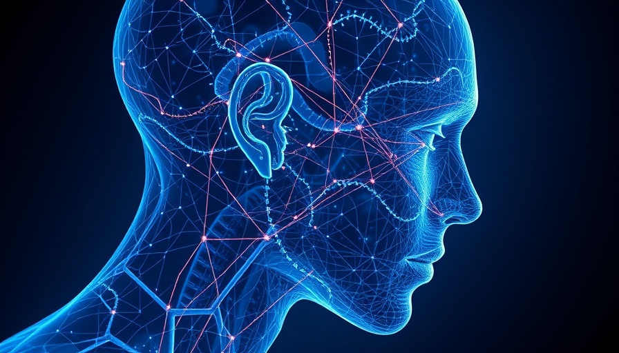 Intricate AI neural network depiction, digital human face, AI-Powered Contact Center Platform for Healthcare.