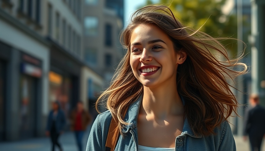 Young woman confident, urban setting, Charlie Javice fraud conviction context.