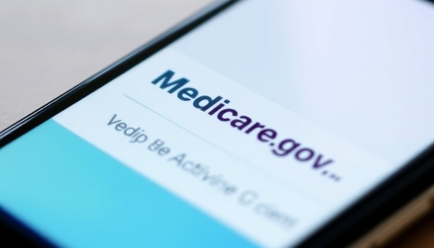 Close-up of smartphone displaying Medicare website highlighting trust fund.
