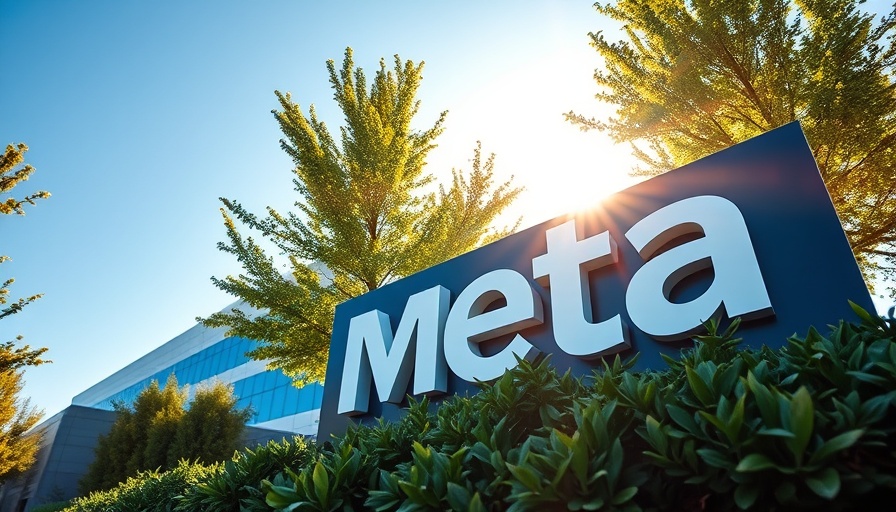 Meta AI model benchmarks headquarters sign with logo
