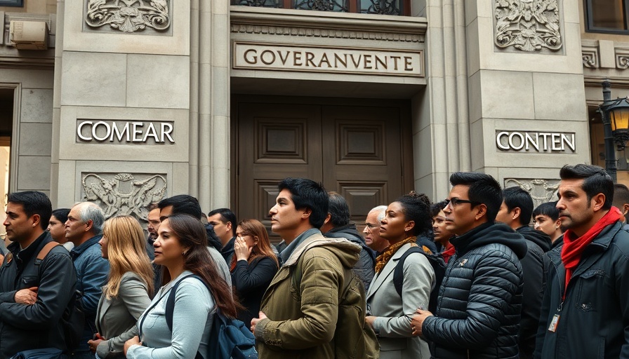 People line up outside government building amid HHS firings legal challenges.