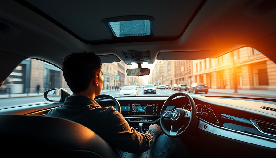 Wayve self-driving technology in car, modern dashboard, autonomous driving.