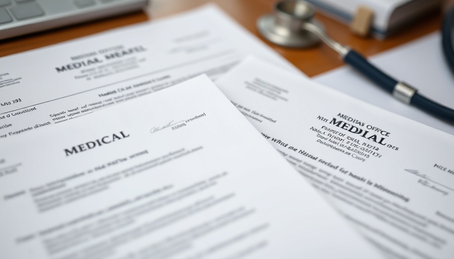 Trump health physical exam documents on desk, close-up view.