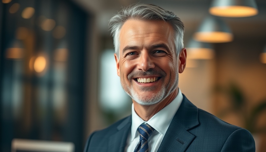 Chief AI Officer in Healthcare smiling confidently in office setting.