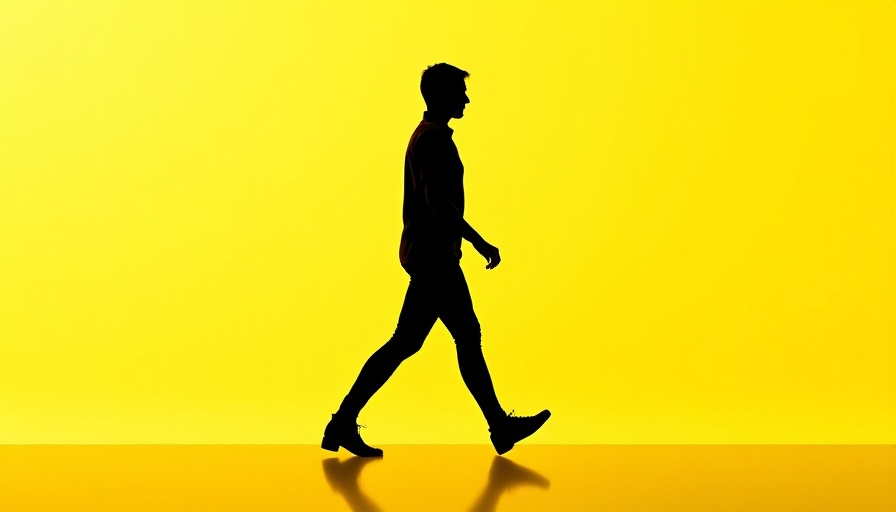 Person walking in silhouette against gradient background, OpenAI Data Center Abu Dhabi.