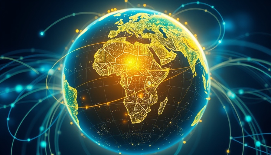 Dynamic digital globe illustrating fueling seamless AI at scale.