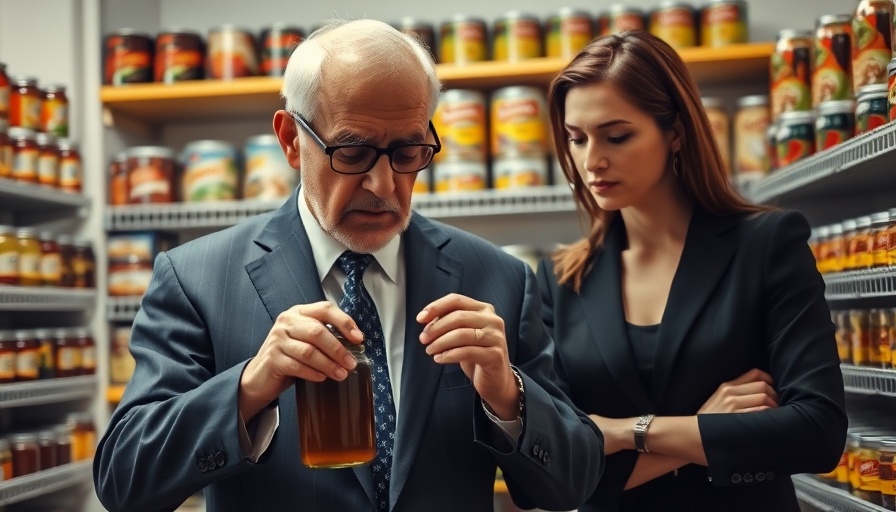 Elderly man examining jar in pantry, agency funding cuts context.