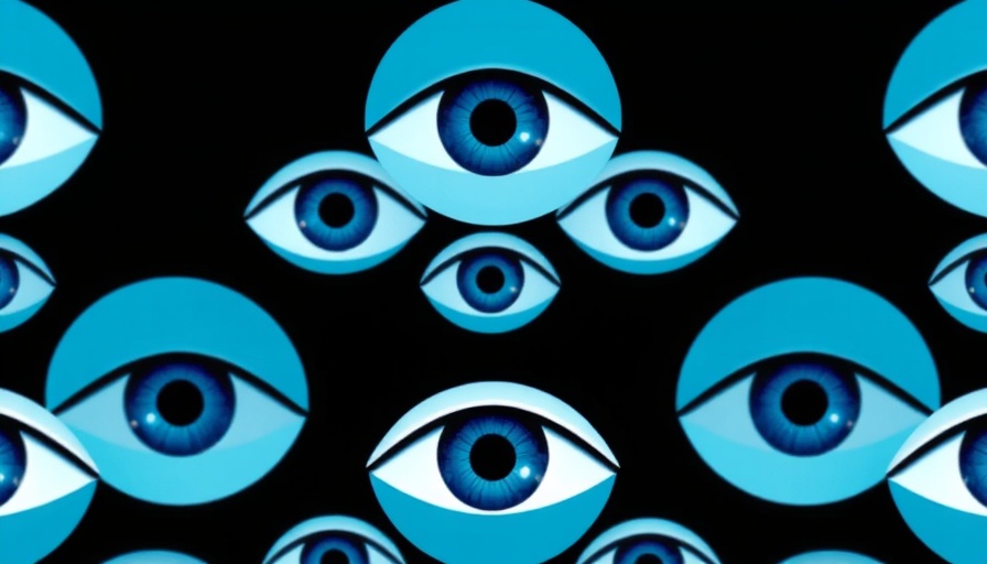 Stylized eye pattern symbolizing corporate espionage technology incidents.