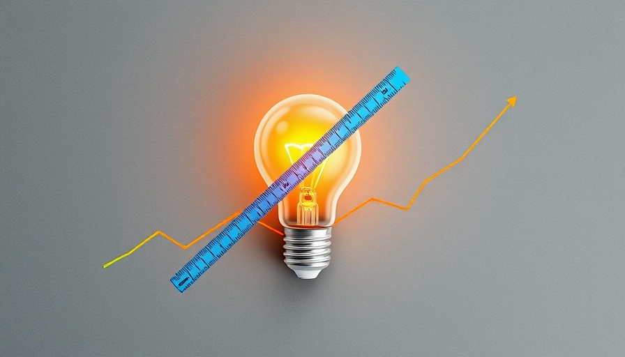 Abstract representation of AI benchmarking with light bulb and graphs.