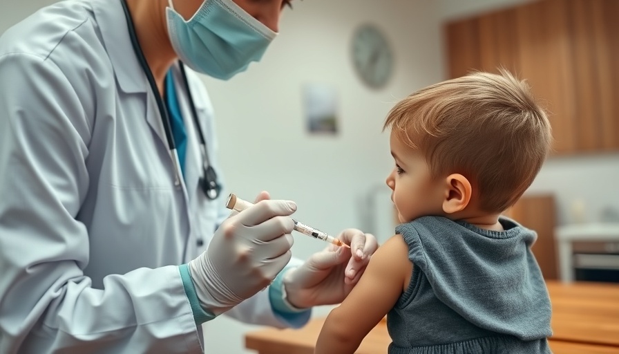 Child receiving vaccine injection, highlighting global decline in childhood vaccination coverage.