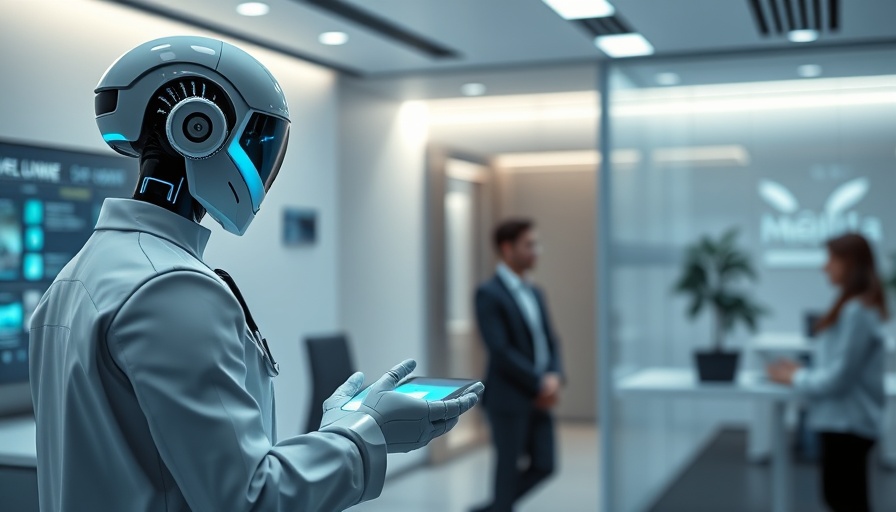 AI medical receptionist in a modern office setting