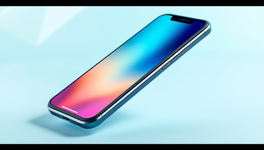 Sleek smartphone folded on a soft blue surface, showcasing modern design.