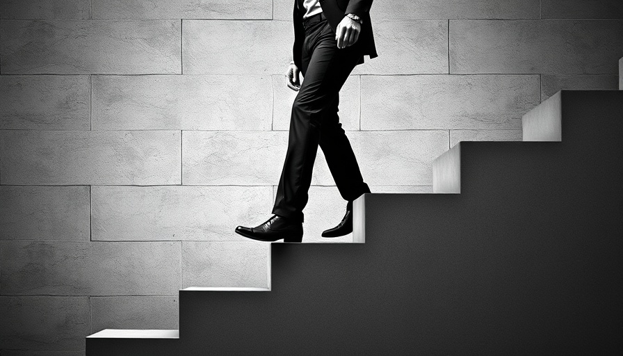 Linda Yaccarino's Departure: Graph staircase symbolizing progress.