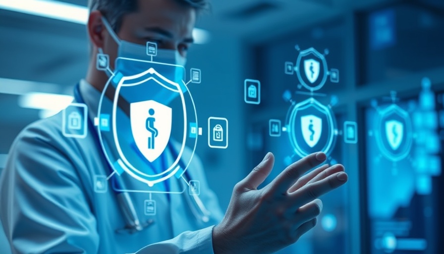 Next-generation firewalls in healthcare cybersecurity concept with holographic interface.