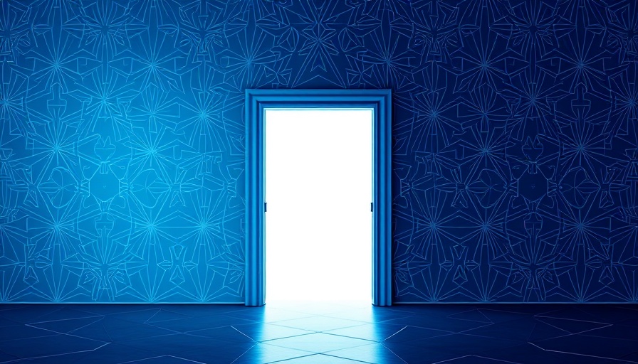 Abstract art of an open door symbolizing innovation in language models.