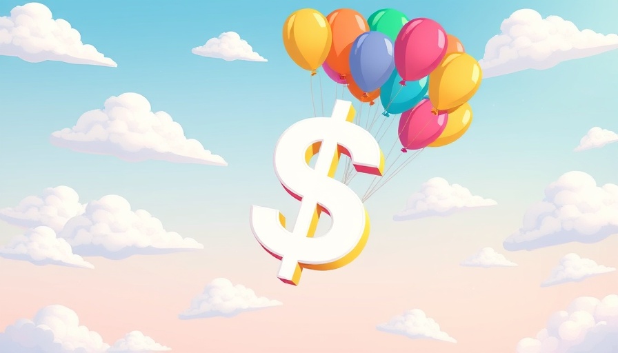 Colorful balloons lifting dollar sign in sky, symbolizing autism developmental therapy funding.