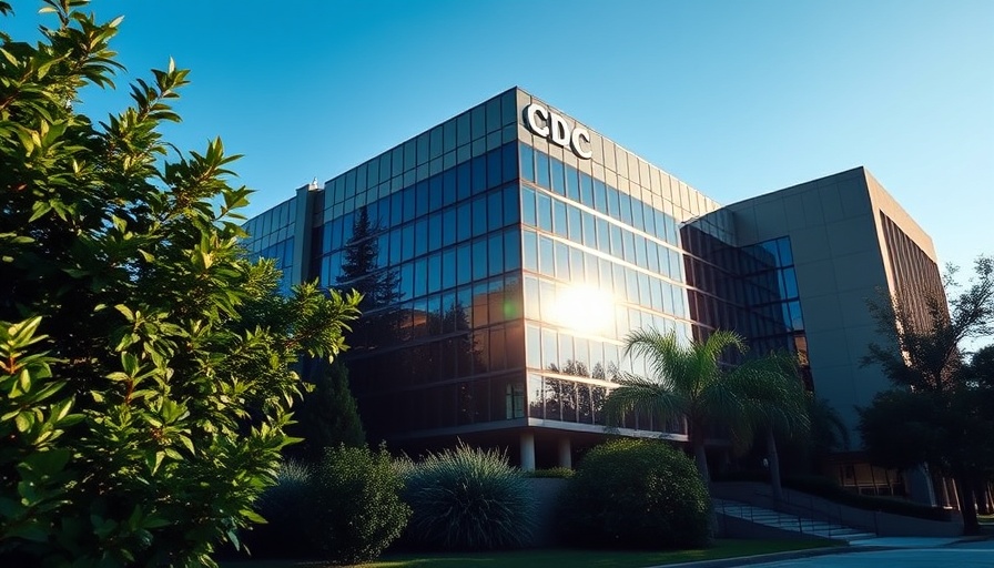 CDC headquarters building with modern architecture reflecting sunlight.
