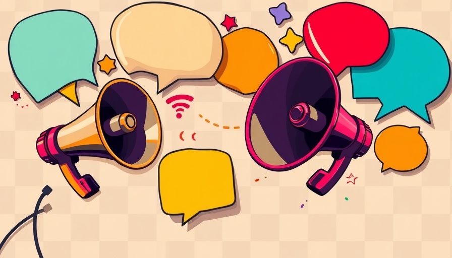 Vibrant megaphones and speech bubbles illustrate AMA strategy shift in Washington.