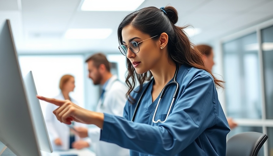 Healthcare professionals using digital systems to reduce burnout.