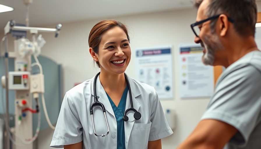 Doctor utilizing SSE capabilities in healthcare, consulting patient.
