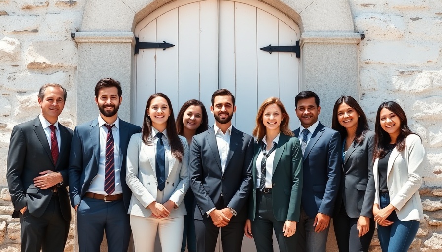 Diverse group of young professionals in formal attire, Four Year Residency in Emergency Medicine.