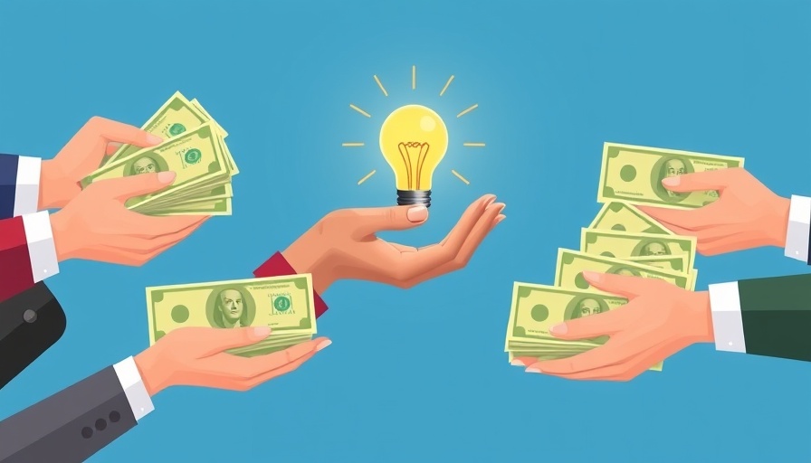 Value-Based Kidney Care Funding illustrated by hands exchanging money for ideas