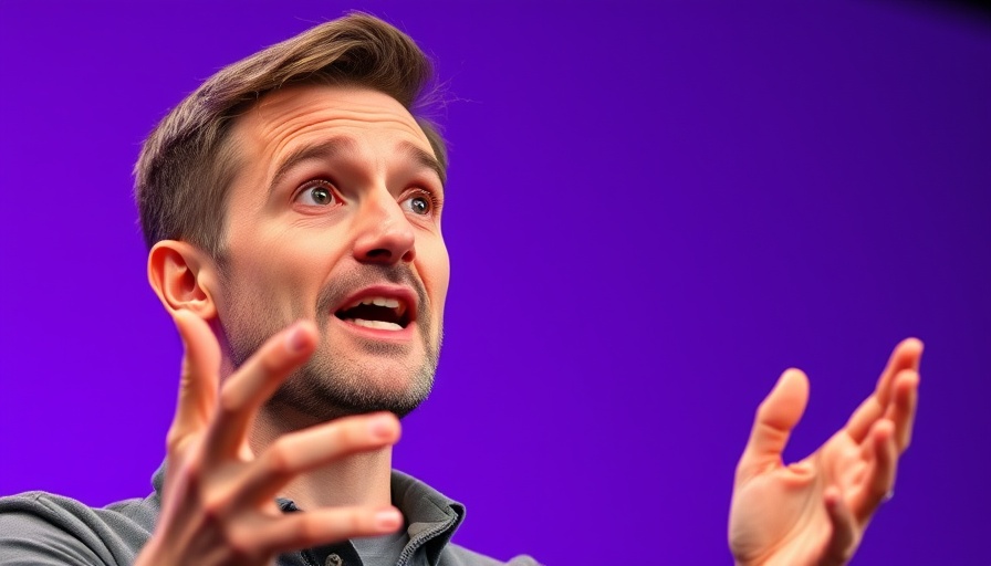 Confident speaker discusses AI bubble in healthcare on stage.