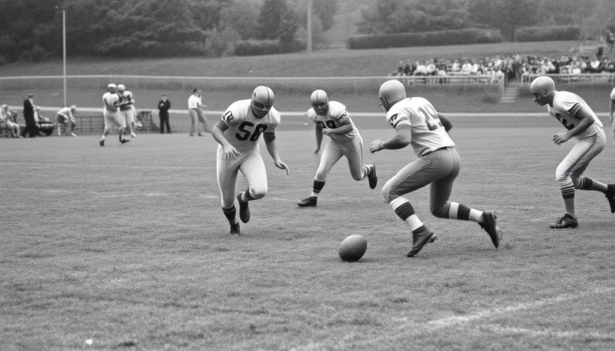 Historic football play, sports injury reporting and player privacy concept.