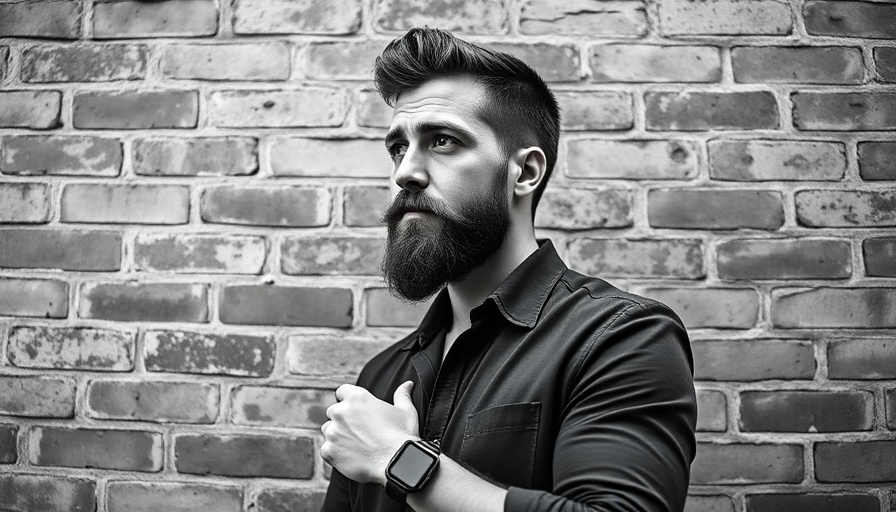 Thoughtful man standing against brick wall, AI tools for entrepreneurs