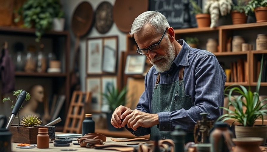 Craftsman in workshop showing small business tariffs impact.