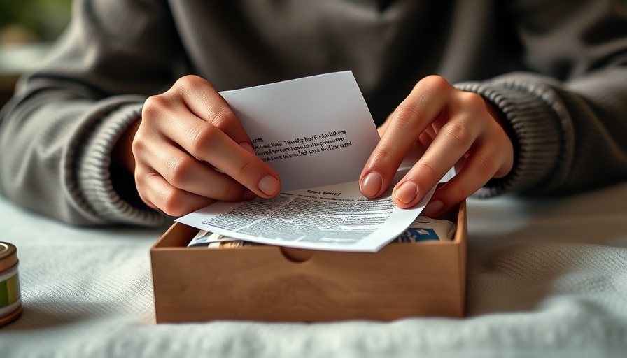 Hands holding a note from a subscription box, highlighting business model.