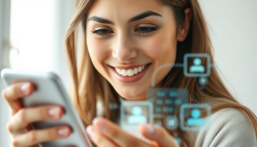 Young woman engaging with AI chat about synthetic intelligence