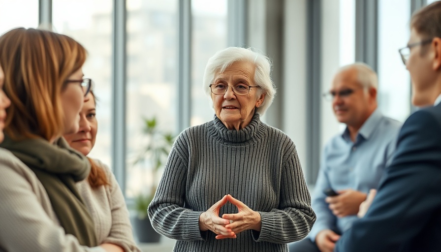 Group discussion on employee well-being strategies in a modern office.