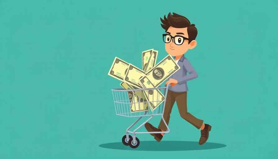 Stylized illustration of cash delivery banking concept with giant dollar bills.