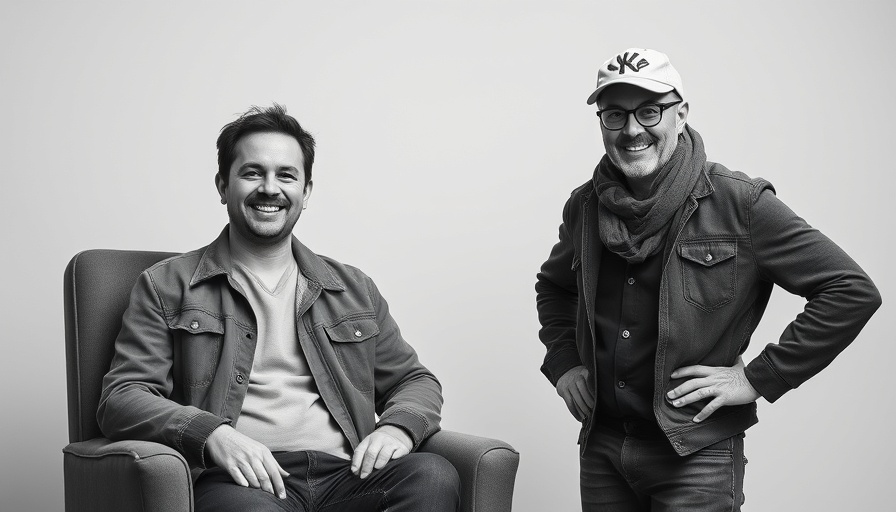 Two men in casual studio portrait, related to UJAM music creation platform.