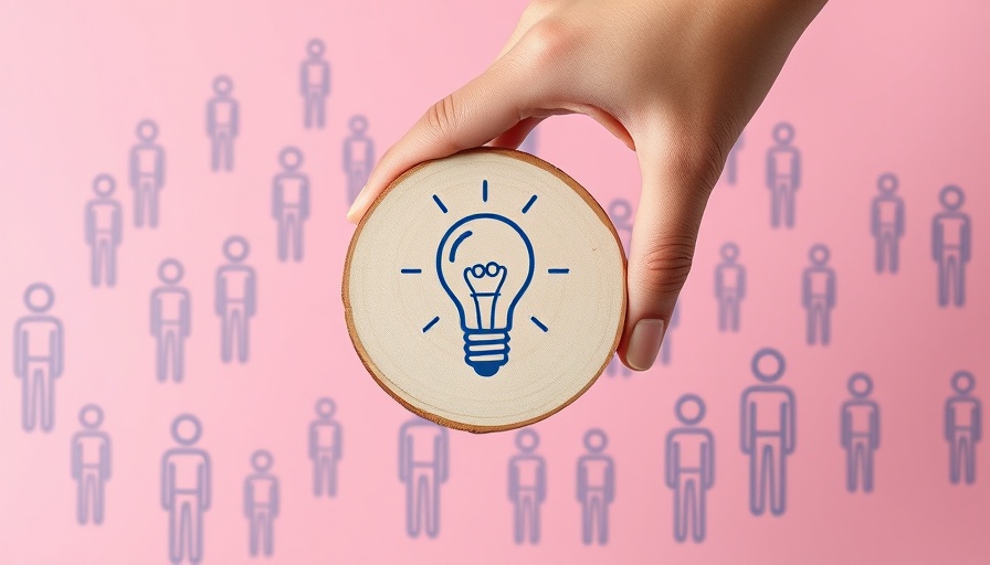 Illustration of client-centric thinking for business growth with light bulb.