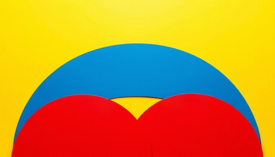 Abstract shapes illustrating revamp customer lifecycle concept on yellow.