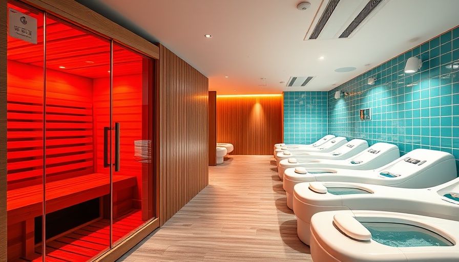 Modern wellness center with sauna and tubs, wellness industry boom.