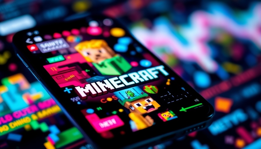 Smartphone with Minecraft logo showcasing AI learning in a digital context