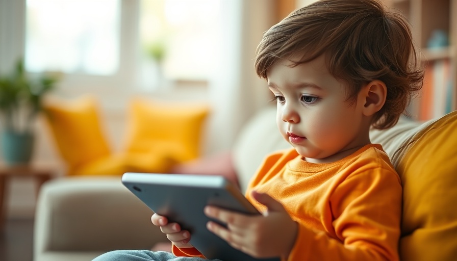 Child engaged with tablet reflecting screen time advice for kids.