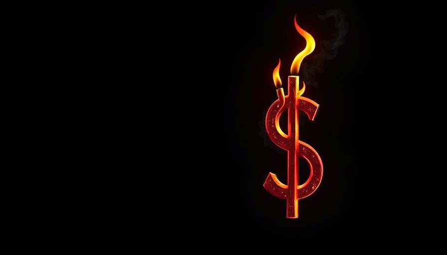Abstract dollar sign with fuses illustrating financial risk.