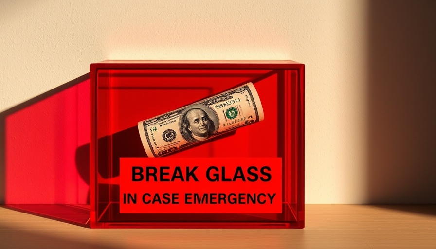 Emergency cash reserve in a red box for recession tips on TikTok.