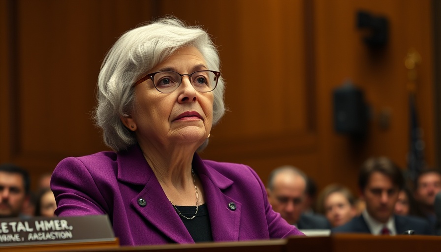 Elderly woman speaking at Senate hearing about SEC Investigation Trump Market Manipulation.