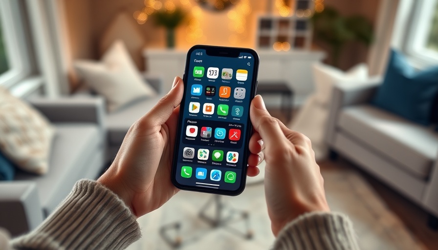 Hands using AI Stock Picker app on smartphone for investment.