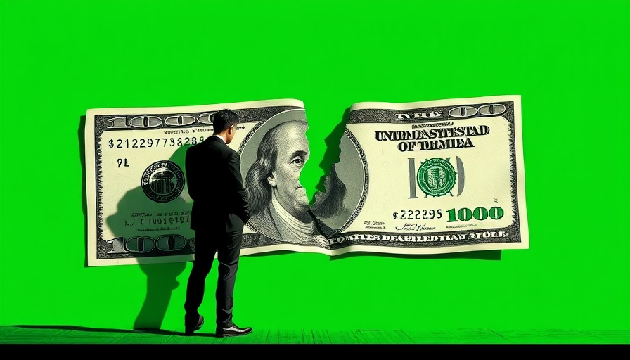 Businesses can lead fight against financial instability symbolized by a torn dollar.
