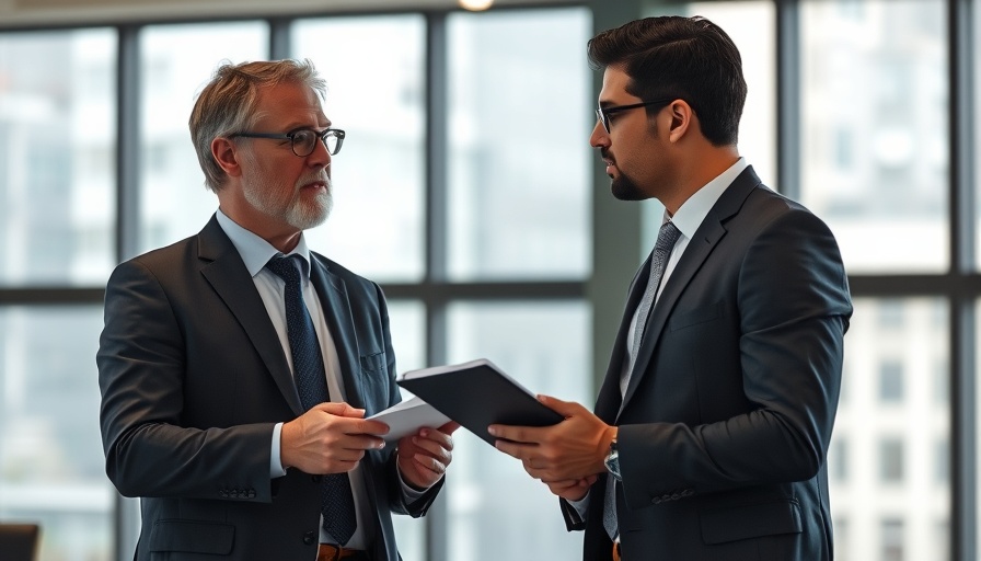 AI-driven innovation in business leadership discussion in modern office.